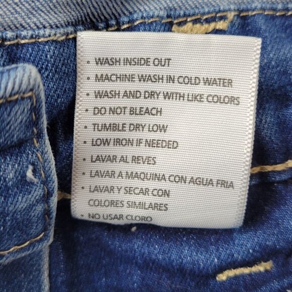 KanCan Bib Overalls Size XL Distressed Ripped Knees Adjustable Straps Pockets - Picture 10 of 14